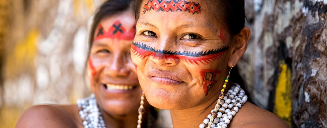 Indigenous women smiling