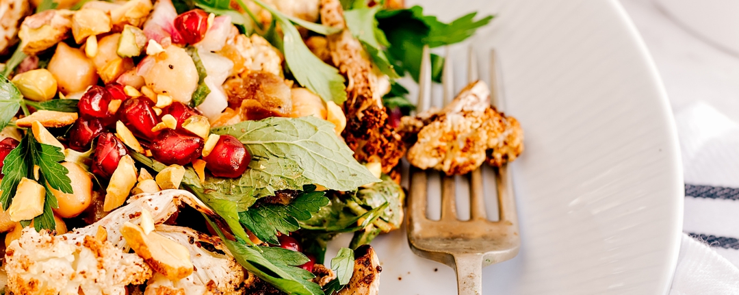 food on plate with fork