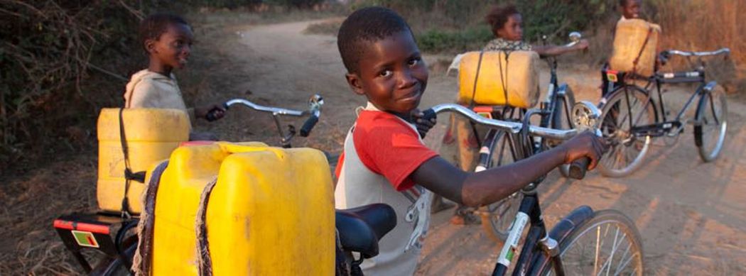 children on bicycles