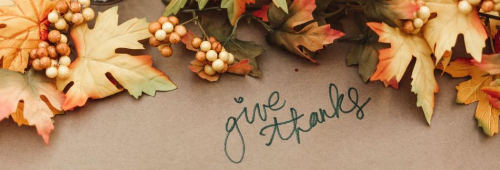 Give thanks - maple leaves and thanksgiving accents