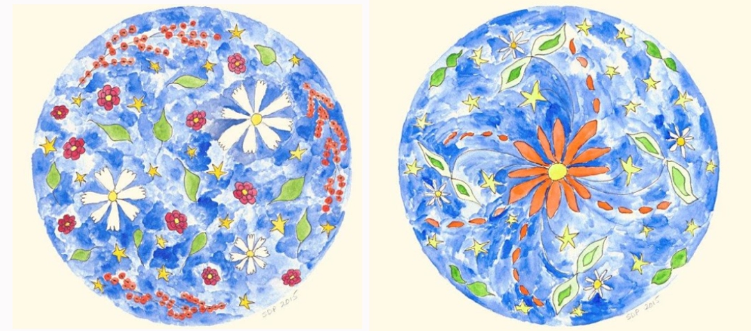 original illustrations by Shirley Dunn-Perry, earth blooming