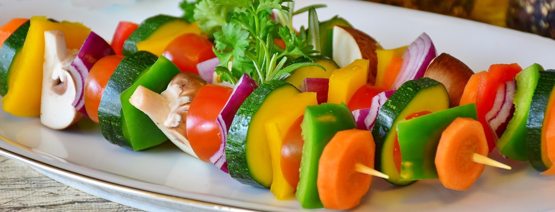 skewers of vegetables