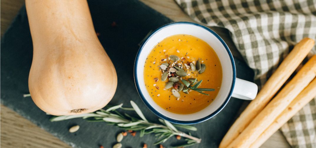 bowl of butternut squash soup